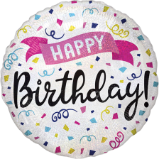 Standard Holographic Happy Birthday Sparkle Banner